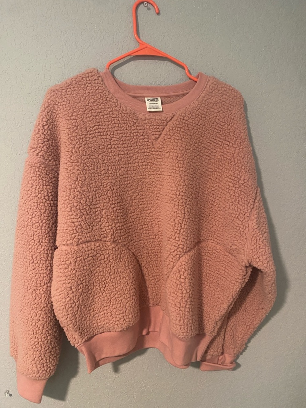 Cozy Pink Sherpa Pullover Sweater